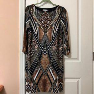 Gorgeous exotic pattern dress. Sz 12 Like new!